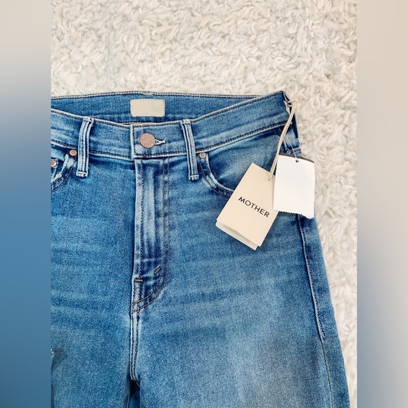 NWT Mother The Insider Crop Step Fray Jeans - Picture 7 of 11
